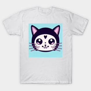 Cartoon cat character icon logo T-Shirt